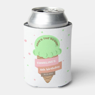 Here's The Scoop Mint Ice Cream Sweet Birthday Can Cooler
