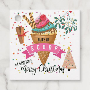 here's the scoop we wish you a merry Christmas Favour Tags