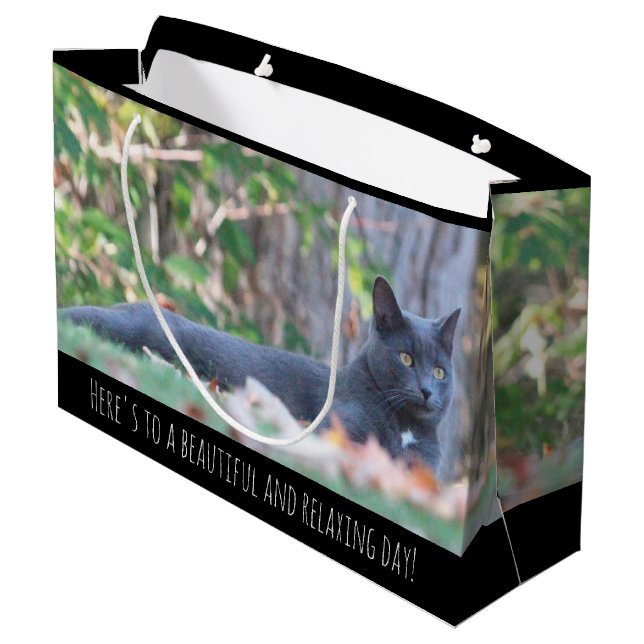Here's To A Beautiful Day Large Gift Bag (Back Angled)