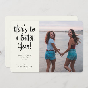 Here's To A Better Year New Year Photo Holiday Card