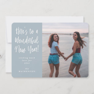 Here's To A Wonderful New Year Photo Holiday Card