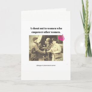 Here's to all the women who empower others thank you card