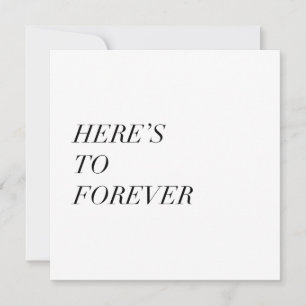 here's to forever card