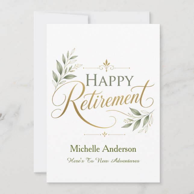 Here's To New Adventures Personalised Name Card (Front)