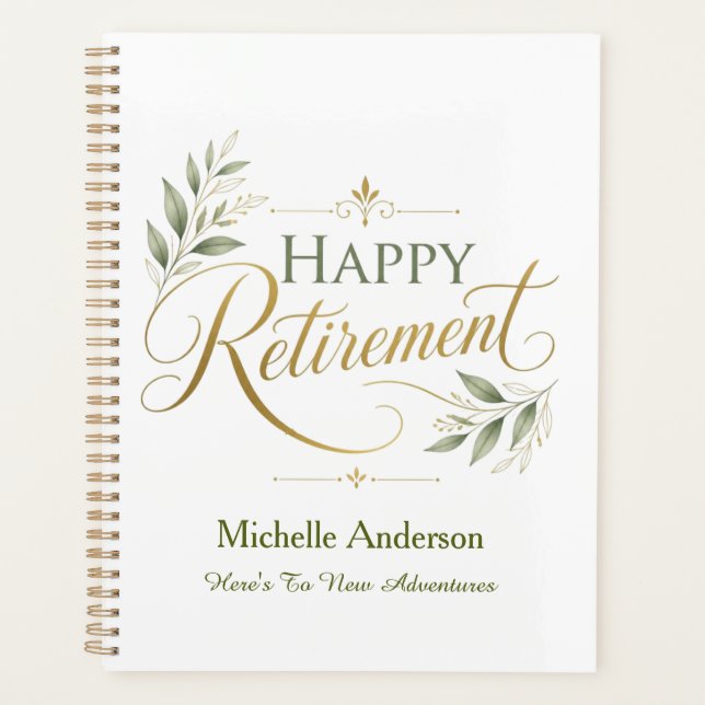 Here's To New Adventures Personalised Name Planner (Front)