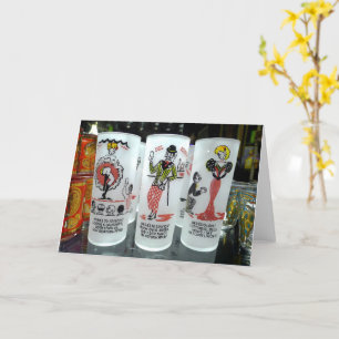 “Here's to…” Vintage Glassware, New Orleans, LA - Card
