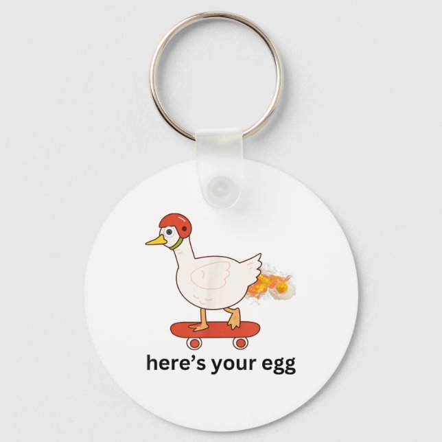 Heres Your Egg _1  Key Ring (Front)