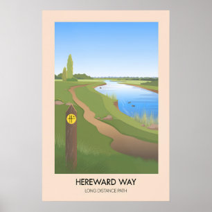 Hereward Way Hiking Trail Travel Poster