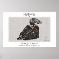 Heritage African Black Woman with a Head Wrap 