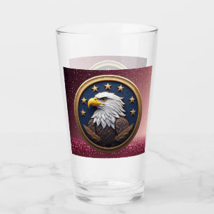 Heritage Bald Eagle Vintage Americana Patriotic Glass
