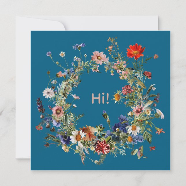 Heritage Botanical Wreath Stationery Set Card (Front)