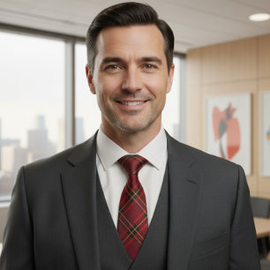 Heritage Burgundy Plaid Tie