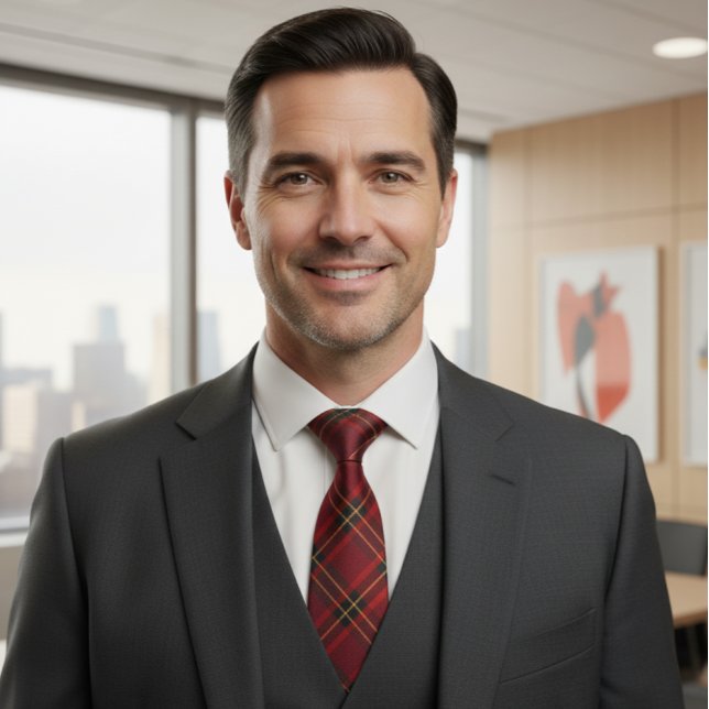 Heritage Burgundy Plaid Tie (Creator Uploaded)