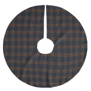 Heritage Burgundy Tartan Plaid Luxury Old Money Brushed Polyester Tree Skirt