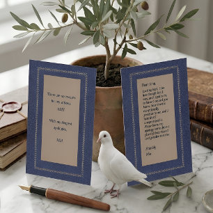Heritage Embroidered-look Linen with Gold Apology Card