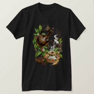 Heritage Ethiopia Coffee Ceremony and Axum Obelisk T-Shirt