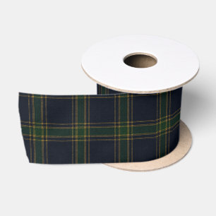 Heritage Evergreen Tartan Plaid   Luxury Winter  Satin Ribbon