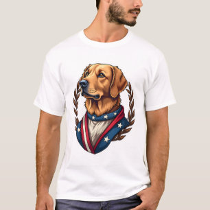 Heritage Golden Retriever Patriotic Vintage Tee 4