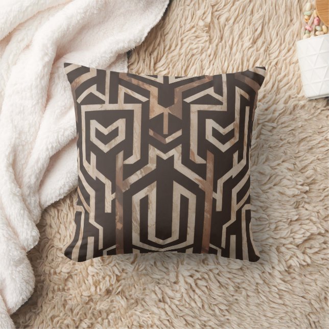 Heritage Luxe (Earth + Brown)  2-Sided Cushion (Blanket)