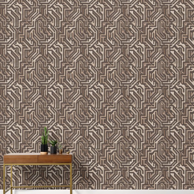 Heritage Luxe (Neutral) Maze Wallpaper (Hallway)
