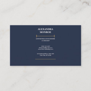 Heritage Luxury Horizontal Real Estate  Business Card