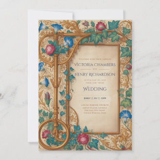 Heritage | Mediaeval Renaissance Gold Jewel Weddin Invitation