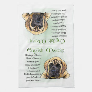Heritage of Love English Mastiff Tea Towel