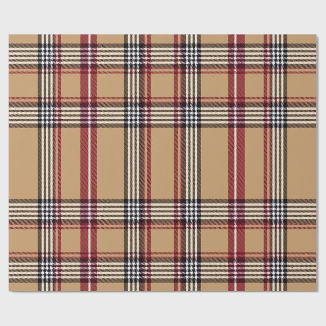 Heritage Plaid Wrapping Paper (Flat)
