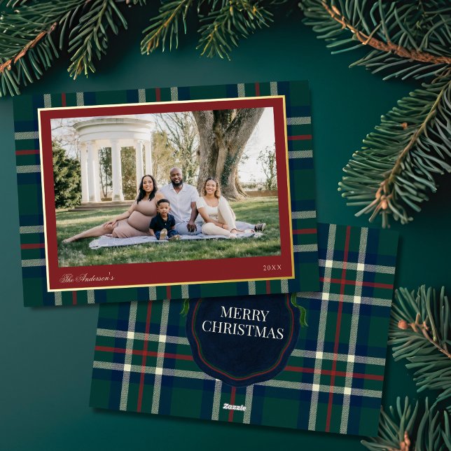 Heritage Preppy Plaid Christmas Photo  (Creator Uploaded)