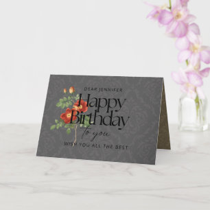 Heritage Primrose Elegant Custom Birthday Card