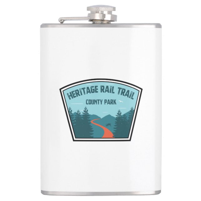 Heritage Rail Trail County Park Hip Flask (Front)