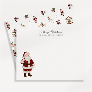 Heritage Santa Christmas Family Note Card