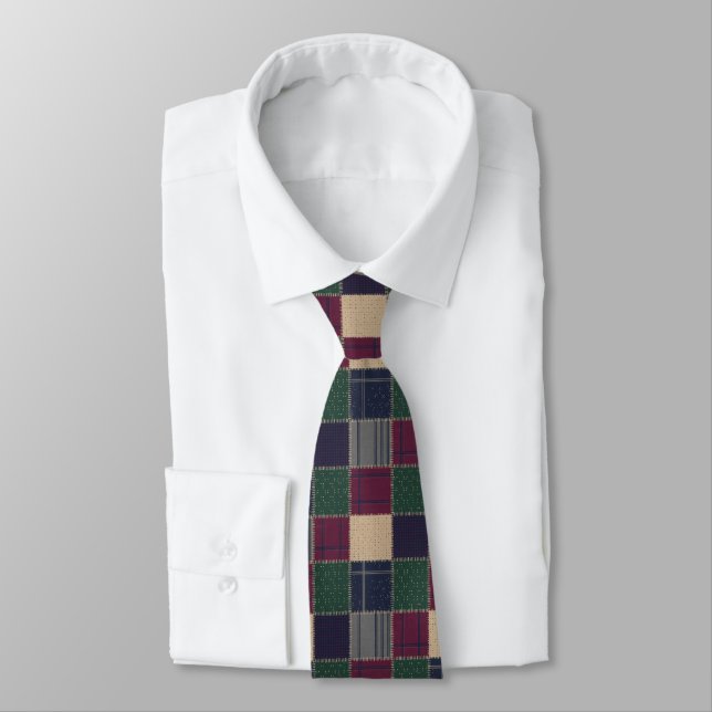 Heritage Tartan Patchwork  Tie (Tied)