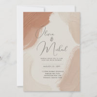 Heritage Terracotta Blush Abstract Brush Modern