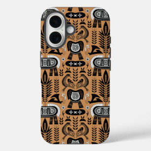 Heritage Totem – African Tribal Animal Pattern iPhone 16 Case