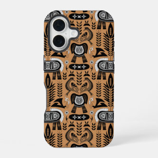 Heritage Totem  – African Tribal Animal Pattern iPhone 16 Case