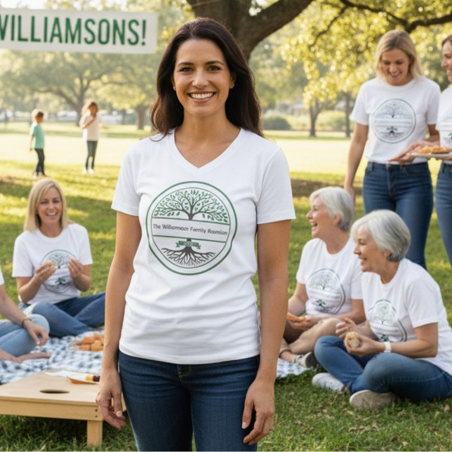 Heritage Tree Roots Family Reunion T-Shirt (Personalized family reunion tshirt)