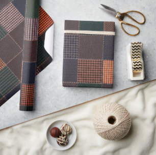 Heritage Tweed Plaid Wrapping Paper