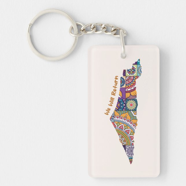  Heritage Within the Map of Palestine Key Ring (Front)