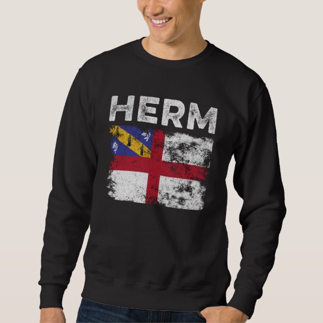 Herm Flag Distressed - Herm Flag Sweatshirt (Front)