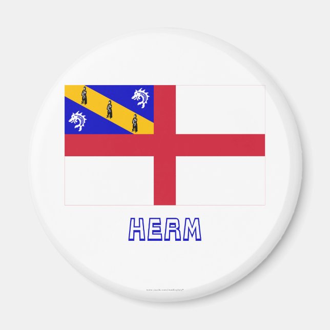 Herm Flag with Name Magnet (Front)
