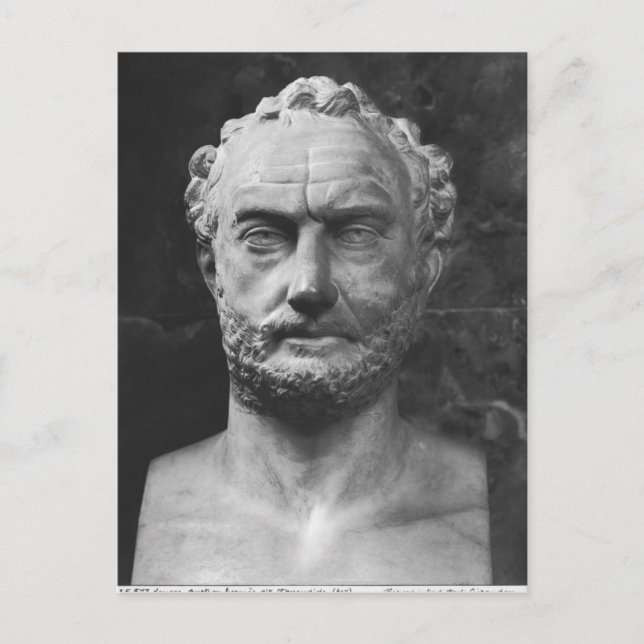 Herm of a man, said to be Thucydides Postcard (Front)