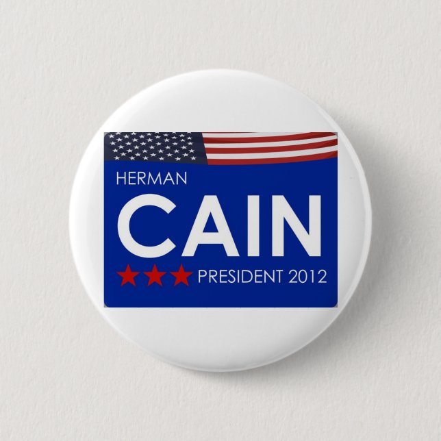 Herman Cain 2012 6 Cm Round Badge (Front)