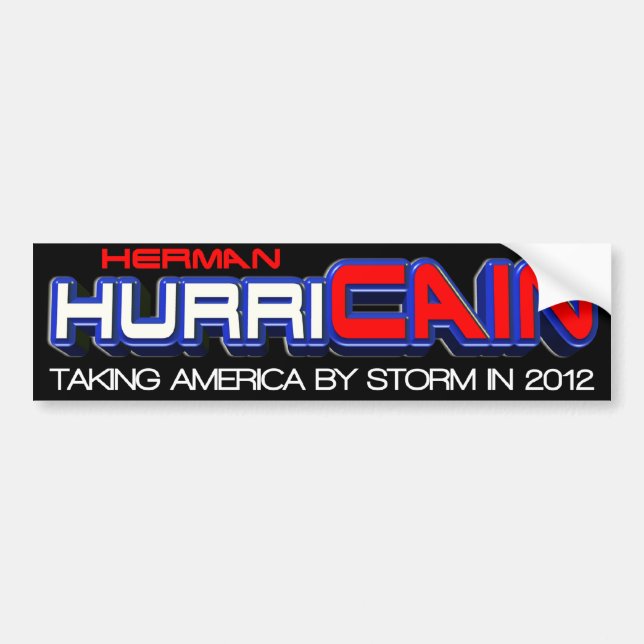 Herman Cain 2012 Bumper Sticker (Front)