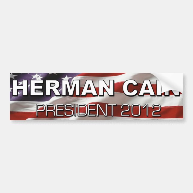 herman cain for president 2012 bumper sticker (Front)