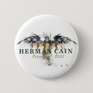 Herman Cain for President 6 Cm Round Badge