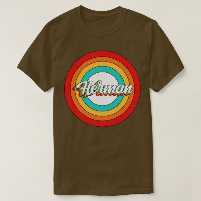 Herman Name Shirt Vintage Herman Circle (Design Front)