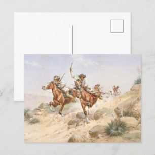 Herman W Hansen Apache Indians on Horseback Postcard