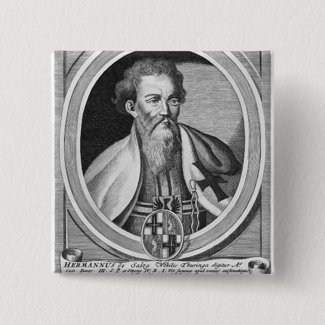 Hermann of Salza 15 Cm Square Badge (Front)