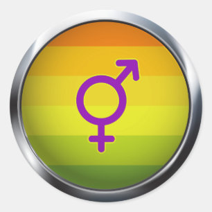 Hermaphrodite Classic Round Sticker